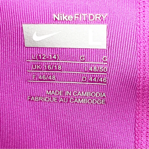 NIKE Fit Dry Fuchsia Pleated Skirt Large Athletic Tennis Golf Pickleball Preppy - Image 3