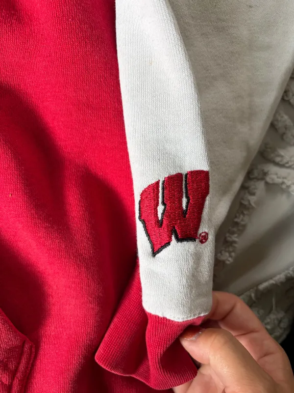 E5 Vintage university of Wisconsin size large hoodie - Image 4