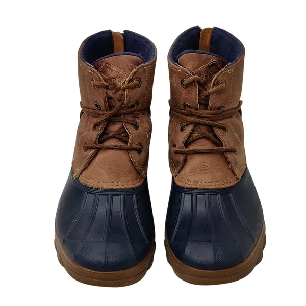 Brown blue Sperry Duck rain Boot sz 7 - Image 2