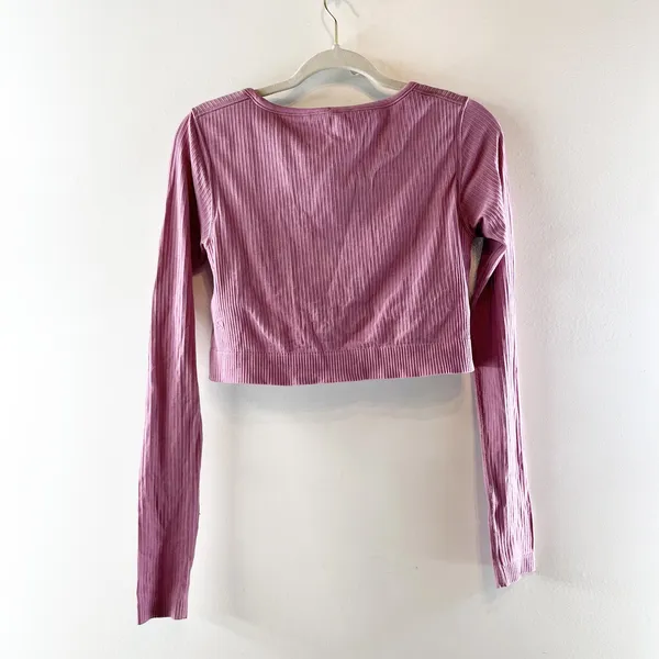 Lululemon Ebb to Street Long Sleeve Cropped Shirt Velvet Dust Purple Pink 10 - Image 6