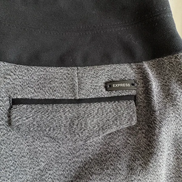 Y2K Express Flare trousers low rise gray color block size 0 - Image 8
