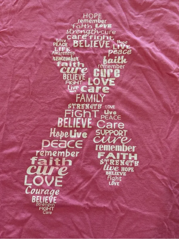 Women's Pink Breast Cancer Statement Tee Size Medium #260310 - Image 5
