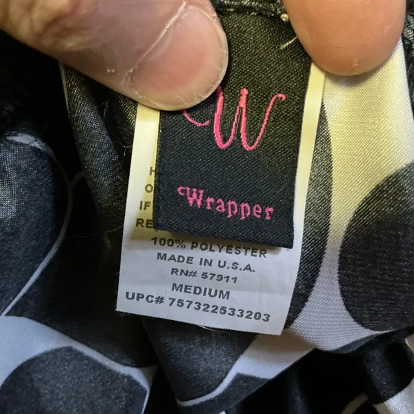 Vtg Y2K Wrapper plunging dotted top - Image 3