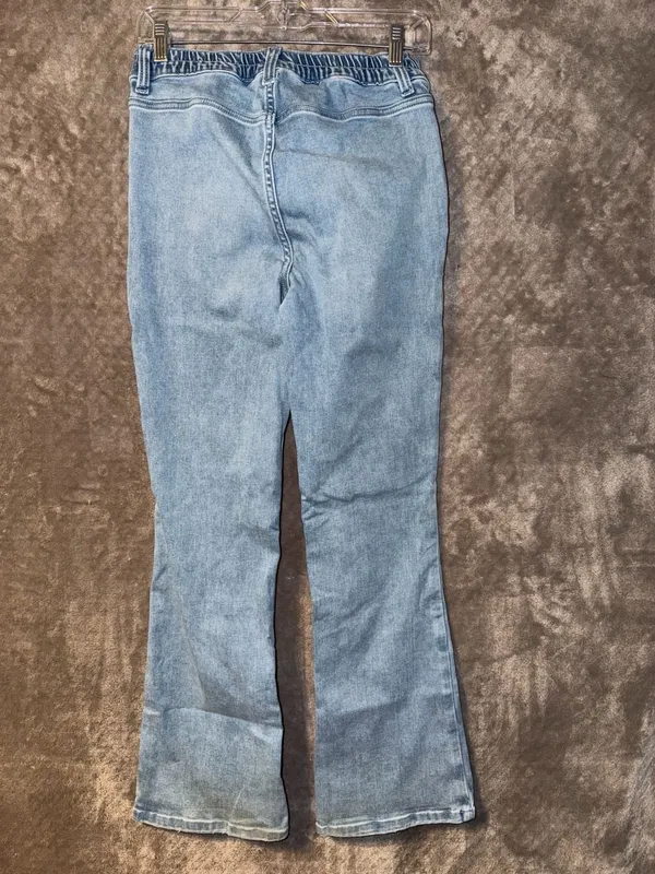 Aerie Light Wash Stretch Pull-On Flare Jeans - Image 6
