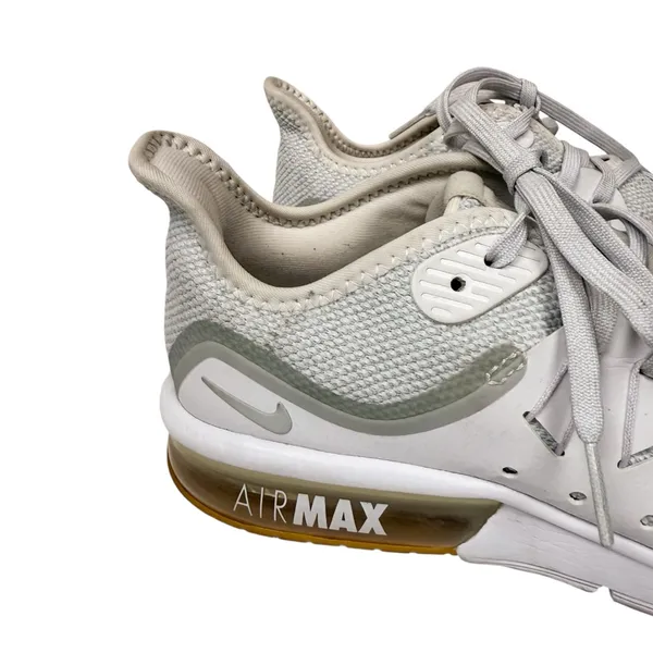 Nike Air Max Sequent 3‎ Running Sneakers White Platinum Gray Womens Size 8 - Image 13