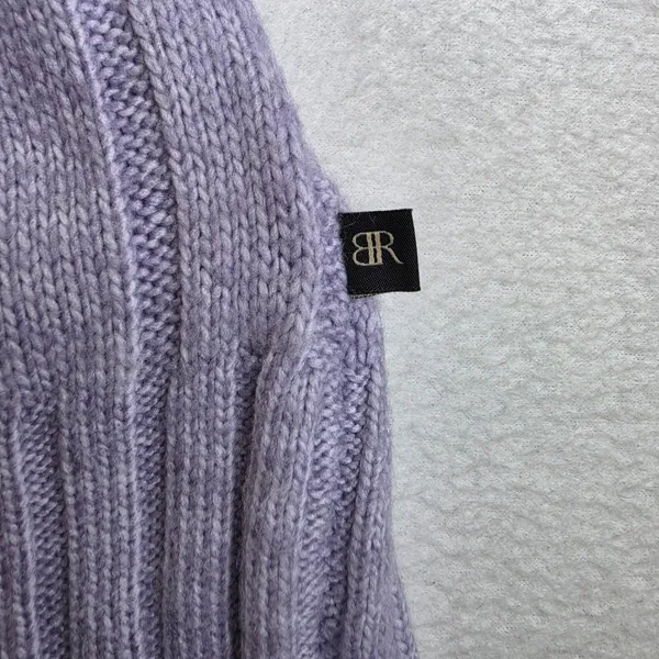 Banana Republic Womens Lavender Purple Cable Knit Crew Neck Sweater NLN02685 M‎ - Image 4