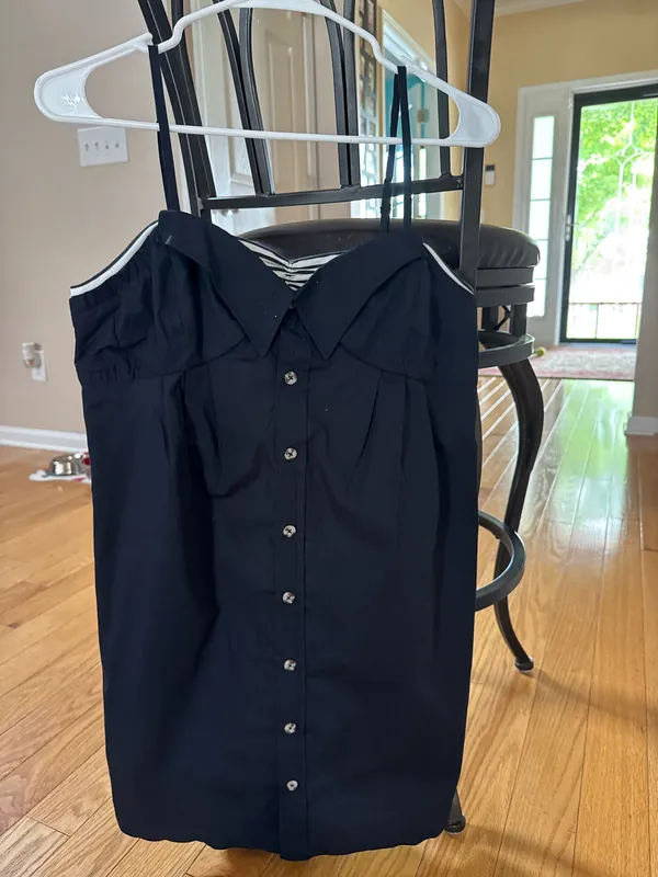 Anthropologie Maeve sleeveless button-front poplin mini dress - Image 4