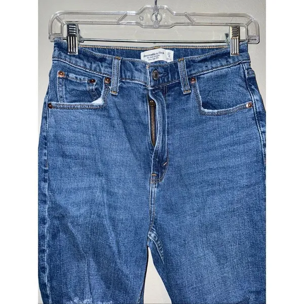 Abercrombie & fitch curve love the ankle straight ultra high rise 4/27 #714 - Image 3