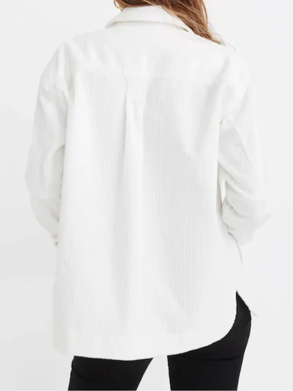 Madewell Corduroy Shirt Jacket Shacket Ivory S - Image 3