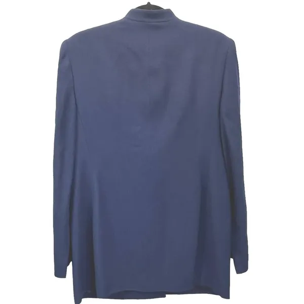 Lauren Ralph Lauren Blazer Outerwear Double Breasted Wool‎ Blend Navy Blue 10 - Image 3