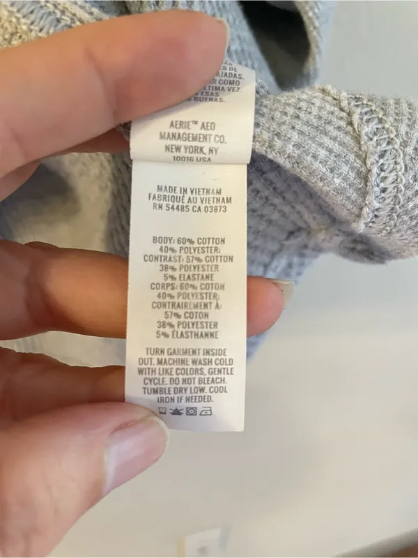 Aerie Medium Heather Gray LumberJane Waffle Shirt Oversized Shacket Size XS - Image 7