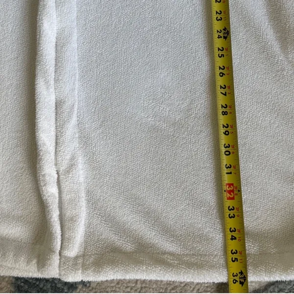 Aria White Terrycloth Robe Muumuu Floral Embroidered XL Grandmacore Cottagecore - Image 10