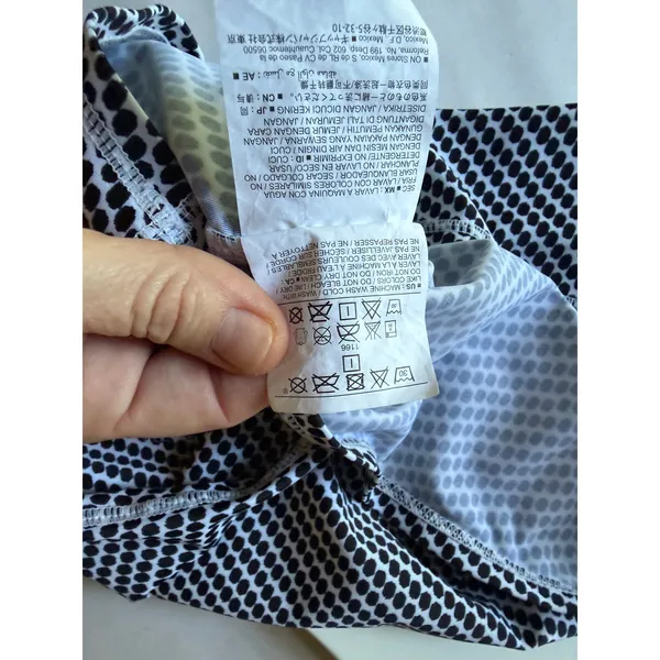 Old Navy Black White Print Rash Guard Swim Top UPF Short Sleeve Small - Image 8