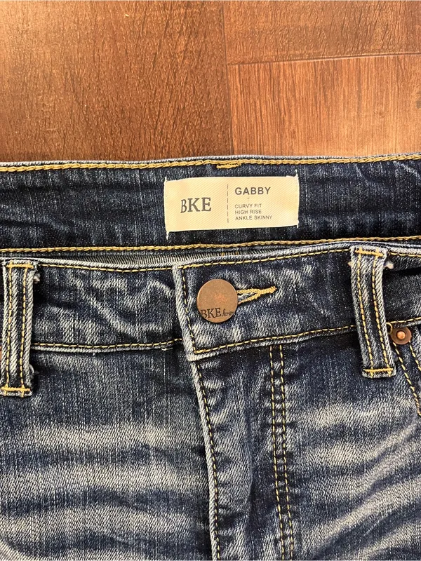 BKE Denim Gabby Curvy Fit High Rise Ankle Skinny Jeans Size 30x27 Medium Wash - Image 2