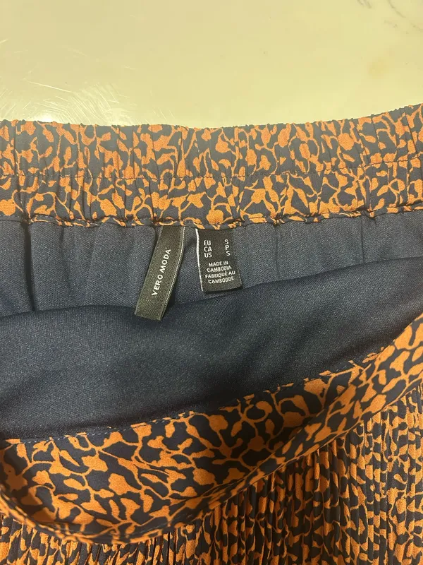 VERO MODA Small navy and brown skirt - Image 2