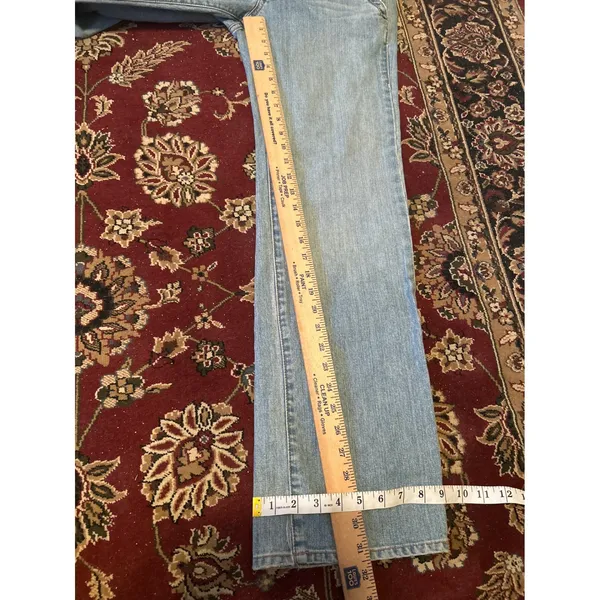 Vintage Old Navy Boy Cut Light Wash Denim‎ Jeans Women Sz 4 Ultra Low Waist 2005 - Image 8