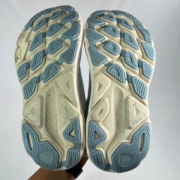 HOKA ONE ONE Clifton 9 Wide Running Shoes Women 9D Sunlit Ocean Lilac Mist - Image 8