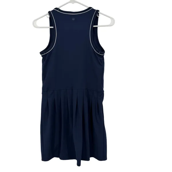 Yogalicious Swing Dress Womens S Navy Blue Nudetech Pleated Tennis Preppy - Image 5