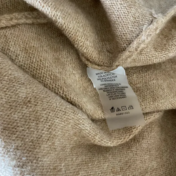 Vince‎ Camuto Beige Knit V-Neck Midi Dress Size Medium - Image 3