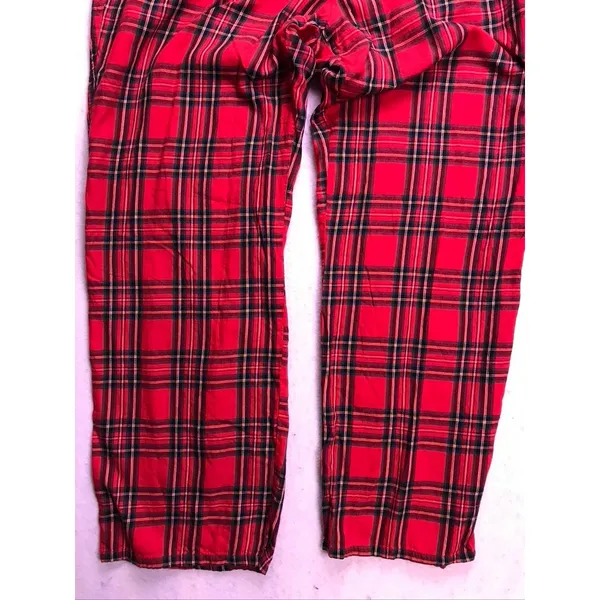 Victoria's Secret Pajama Set Women XL Red Plaid Flannel Sleepwear Holiday - Image 11