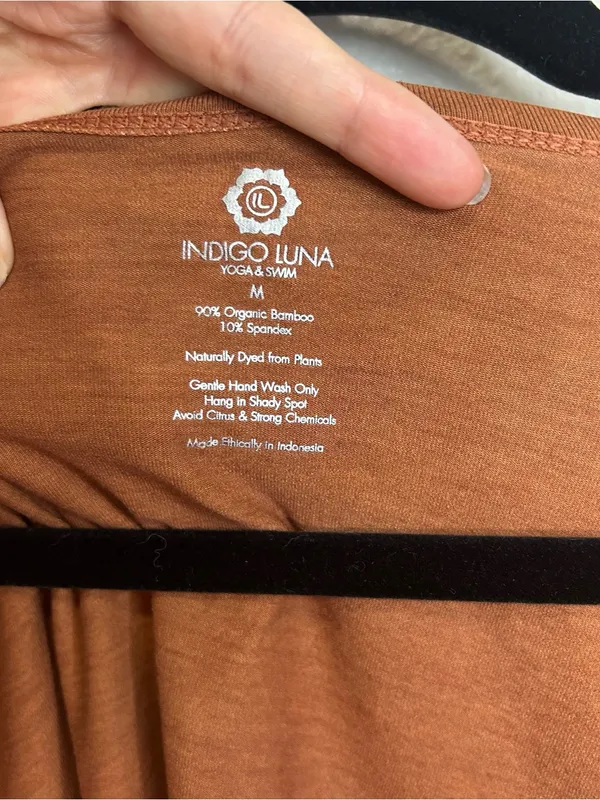 Indigo Luna Agni Wrap Top Medium Plant Viscose Yoga Ballet Boho Brown - Image 5