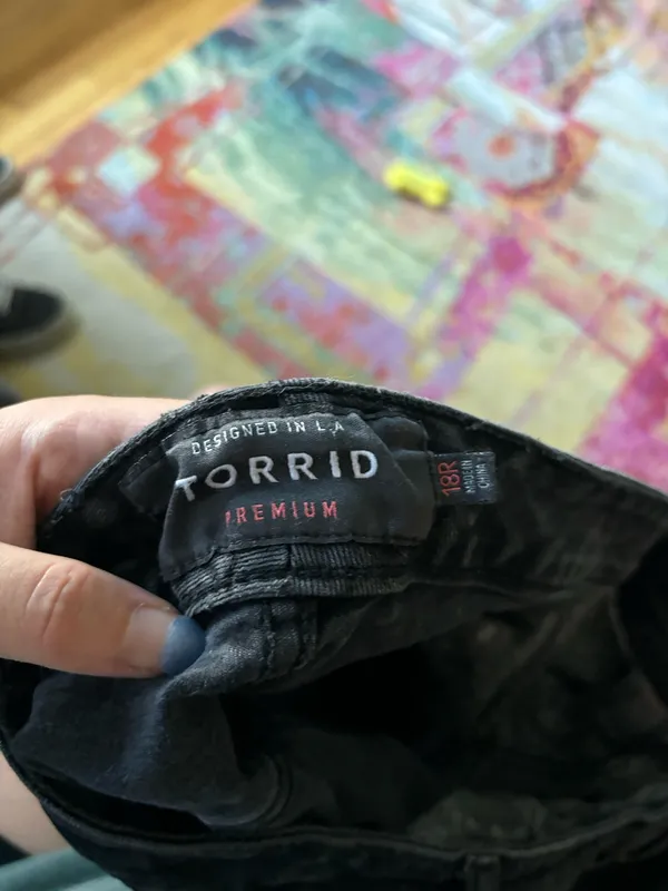 Torrid black denim shorts 18r  - Image 3