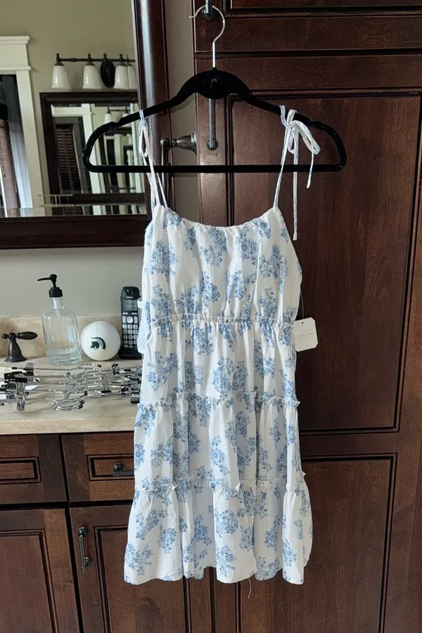 Altar'd State Summer Dress Floral Blue - Image 9