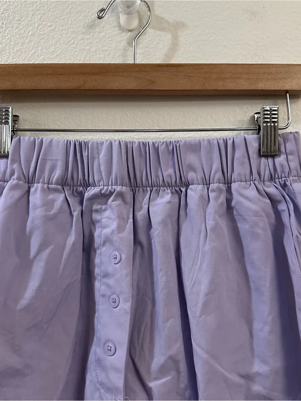 Daily Drills Poplin Resort Shorts in Wink Lavender Size XS/S - Image 4