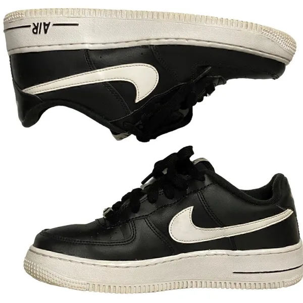 Nike Air Force 1 Black White Size 6 - Image 2