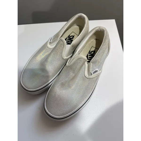 Vans‎ Iridescent Glitter Slip On Shoes Sz 4.5 Men's 6 Womens E - Image 2