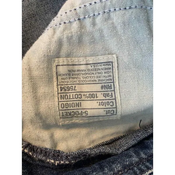 Abercrombie & Fitch Button Fly Jeans Women's 33x31 Blue Denim Wide Leg‎ USA VTG - Image 9