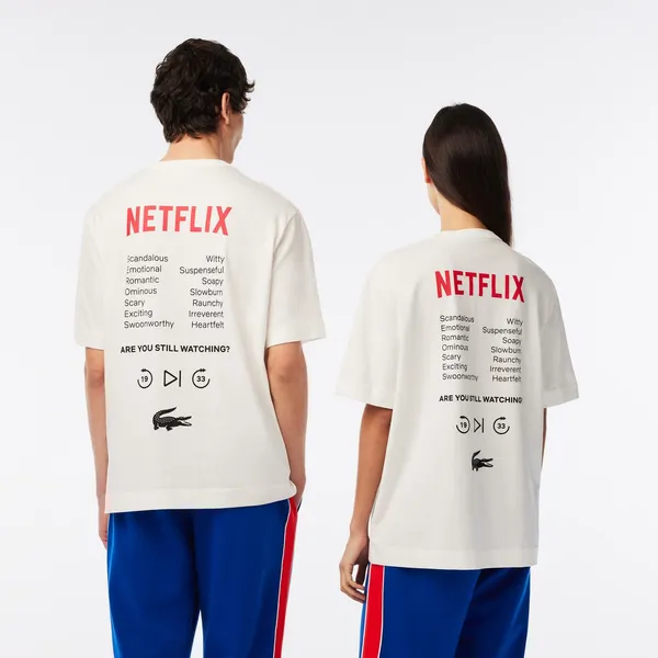 Lacoste Unisex x Netflix Loose Fit T-shirt | Size S - Image 3