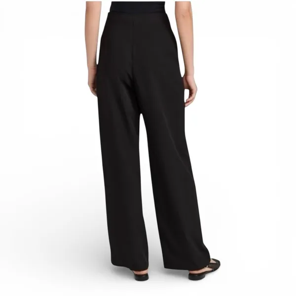 WAYF Pleated Pull On Trousers Size XL Black Elastic Waist Pants - Image 5