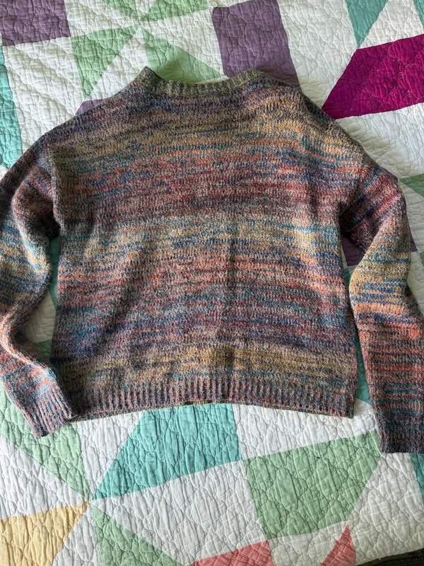Charlie B Rainbow Cable Knit Crewneck Sweater - Image 2