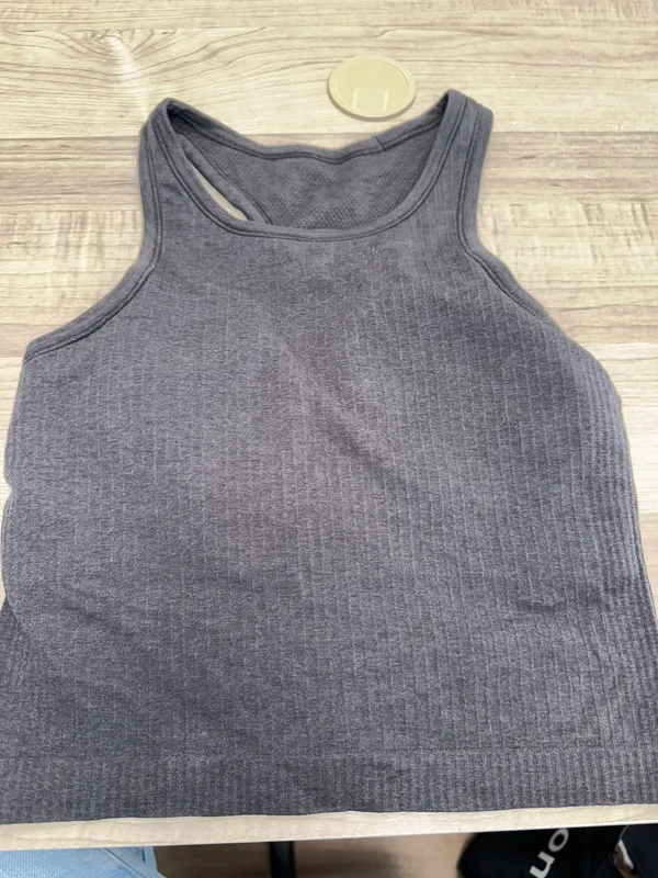 Lululemon Ebb Two Straight Cropped Razorback Tank Top - Image 2