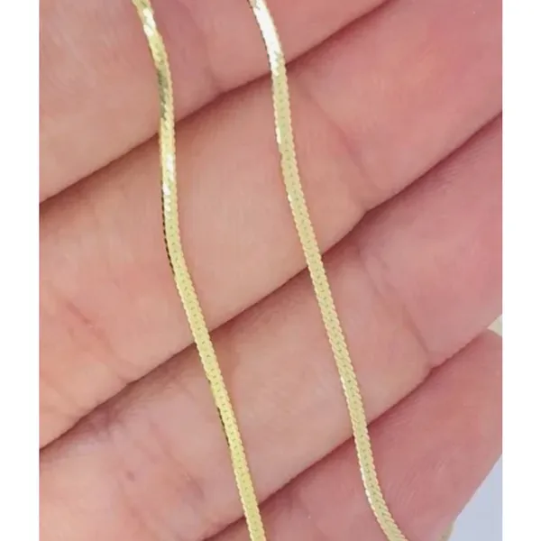 NEW Unisex 2mm‎ Gold Filled Layering Herringbone Chain Necklace 18-20” - Image 13
