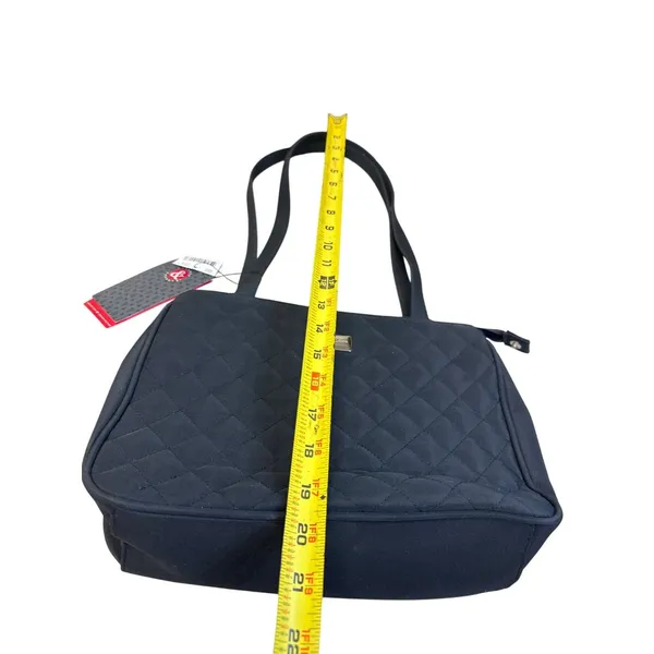 Frankie Johnnie womens black quilted Shoulder hand bag SKU8145 - Image 5