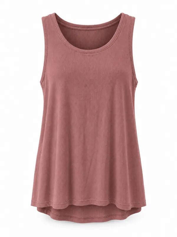 Athleta Well Rested Rib Sleep Tank Dusty Rose Pink Women’s Large - Image 2