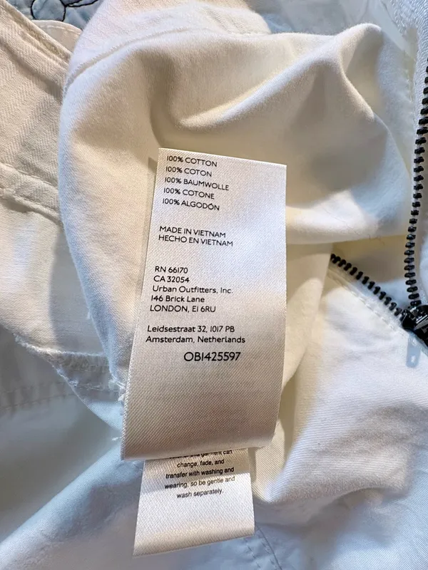 Free People The Thing Is Mid Rise Utility Pants Optic White Cargo Wide Leg~2🧡 - Image 13