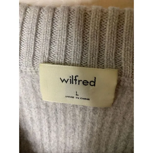 Wilfred 100% merino wool Jonnie ruffle sweater women's size large - Image 3
