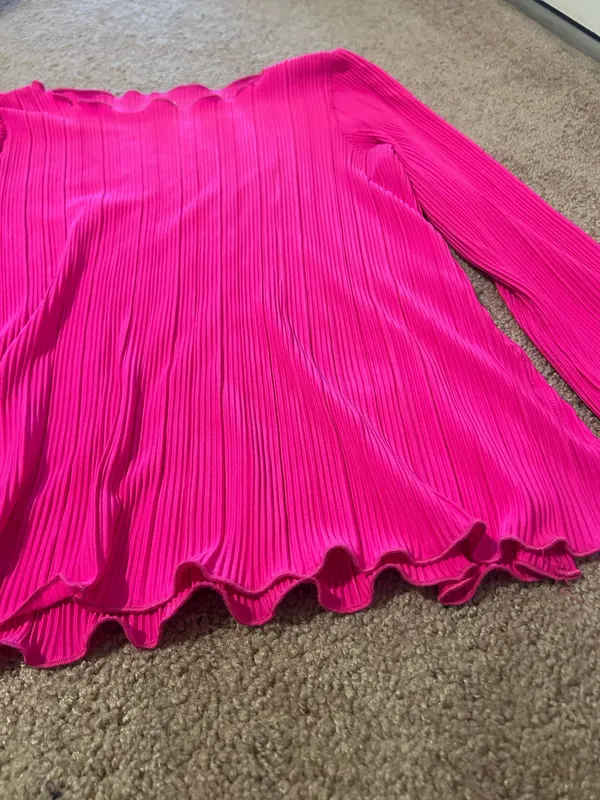 A New Day Fuchsia Ribbed Top - Image 4