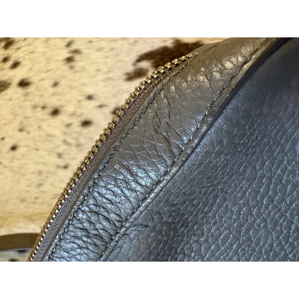 All Saints Captain Lea Leather Crossbody Bag In Gray - Image 12