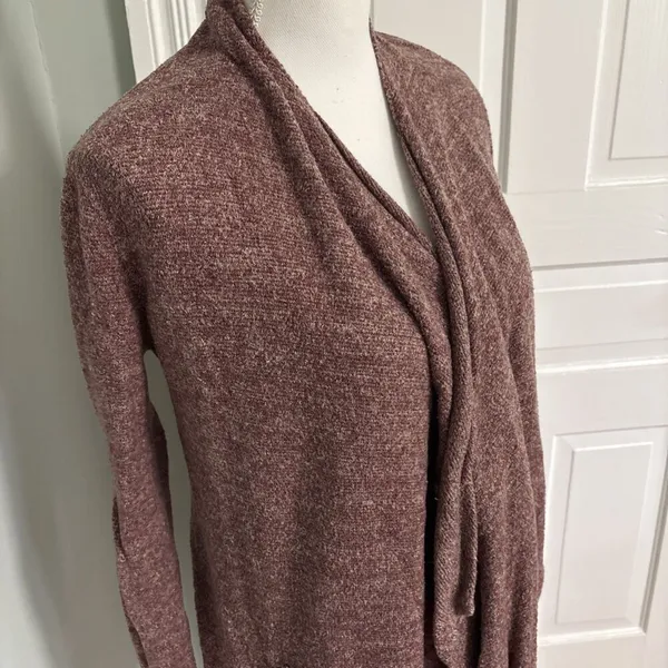 Barefoot Dreams CozyChic Lite Drape Front Calypso Wrap Purple S/M Cardigan - Image 2