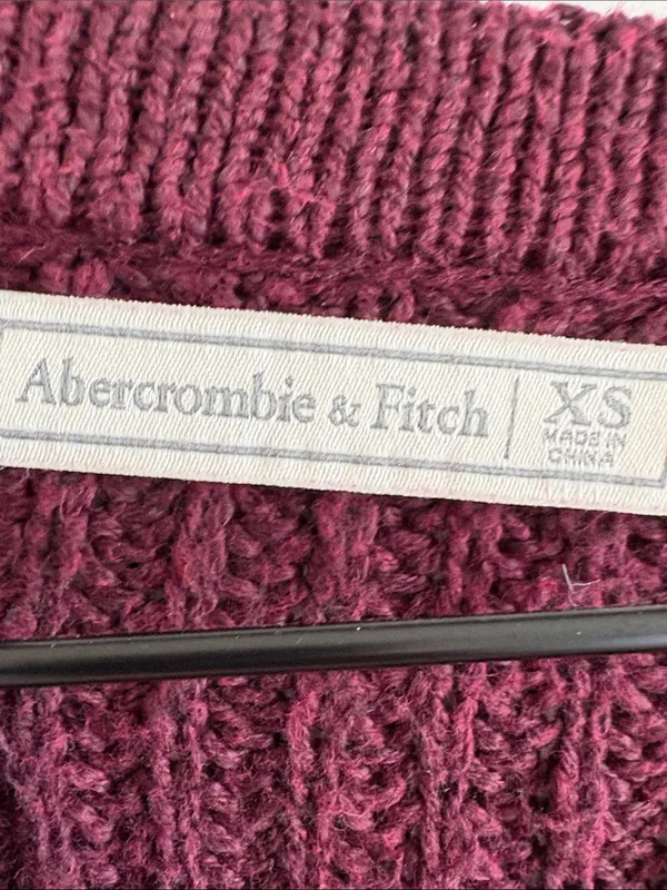 Abercrombie & Fitch Women's Crewneck Sweater - Plum - Image 3