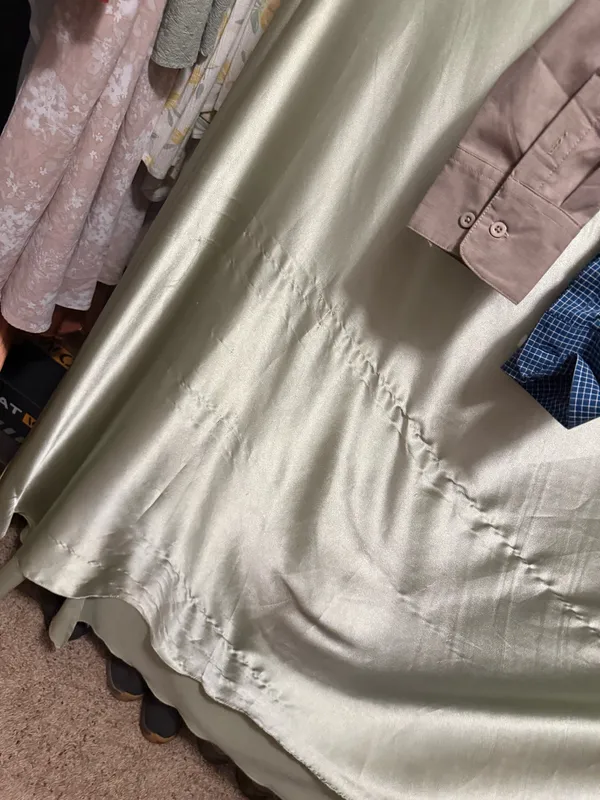Satin green dress Size XS - Image 5