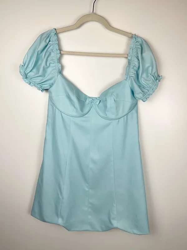 With Jean Coupe Dress in Clear Water - Image 4