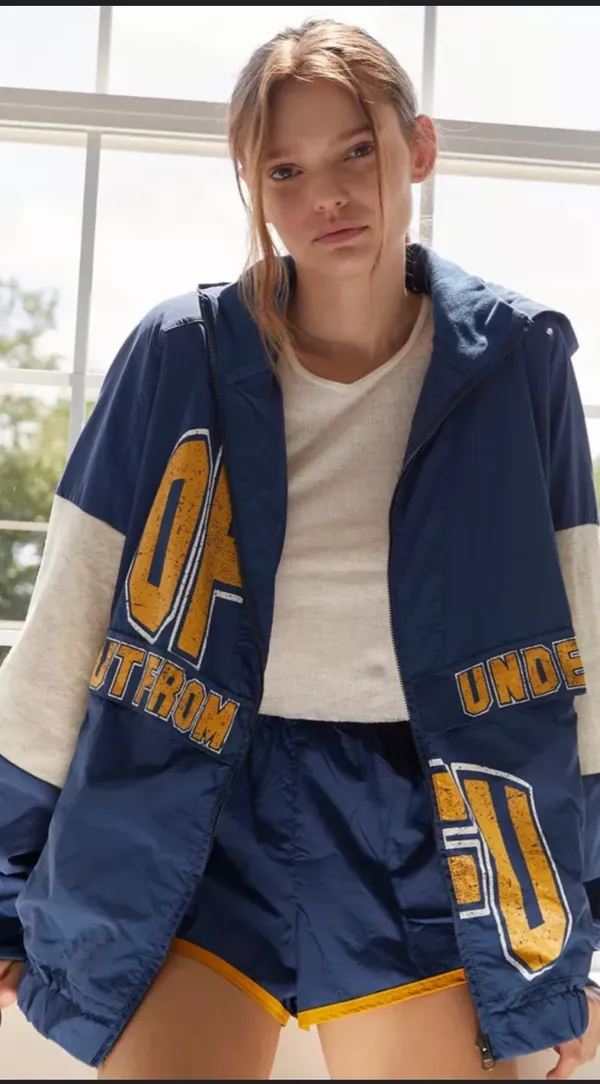 urban outfitters navy windbreaker small - Image 5