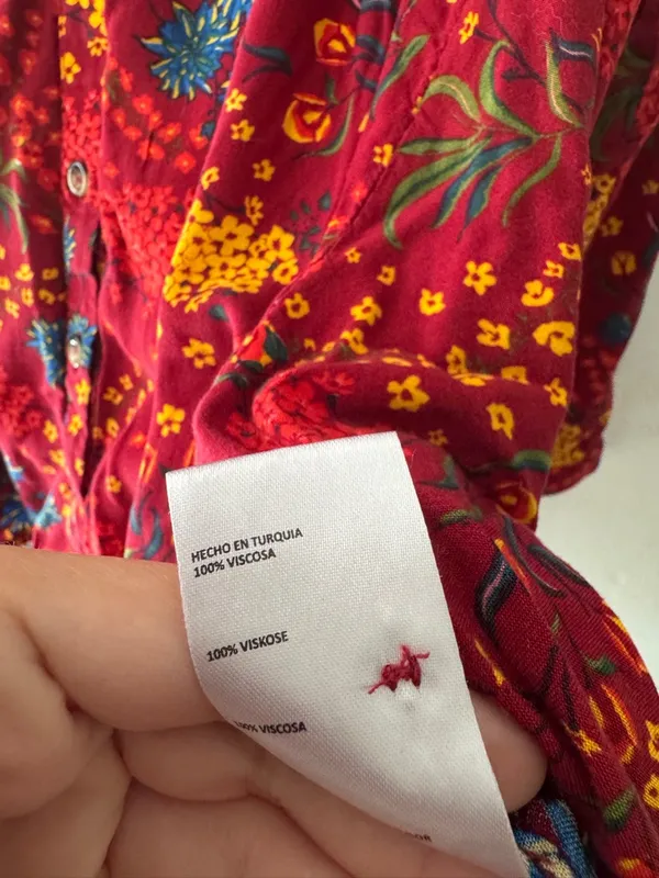 Maeve Floral‎ Button Front Pin Tuck Top - Image 5