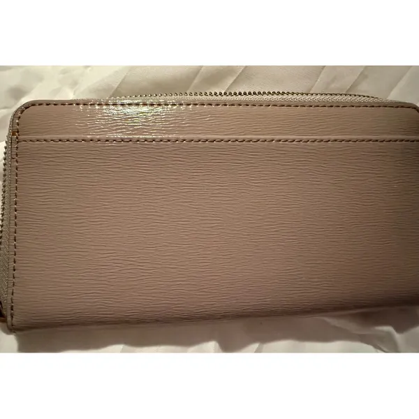 Kate Spade New York Crossgrain Leather Zip Around Wallet Dusty Rose Taupe - Image 6