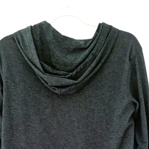 Quince Womens Heathered Teal Full Zip Performance Hoodie Jacket Size Medium‎ - Image 4